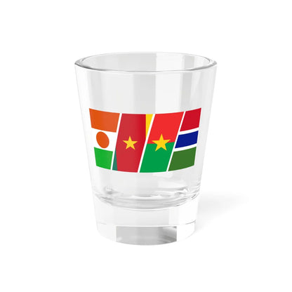 NE-CM-BF-GM flag (Gambia) Shot Glass 1.5oz 1.5oz - Go Mug Yourself
