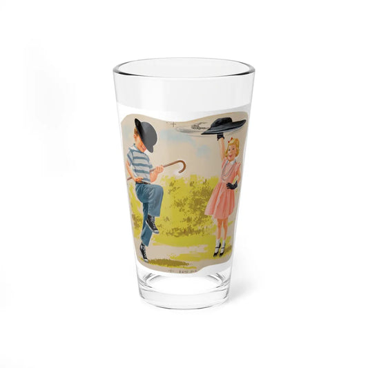 Neat Trick, Dick and Jane illustration (Magazine Illustration) Pint Glass 16oz-16oz-Go Mug Yourself