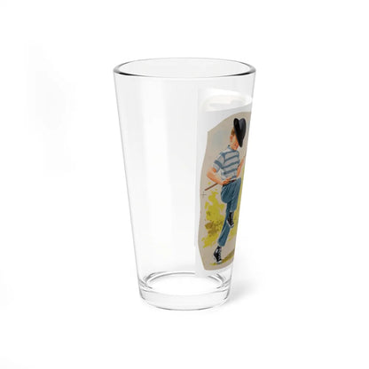 Neat Trick, Dick and Jane illustration (Magazine Illustration) Pint Glass 16oz-Go Mug Yourself