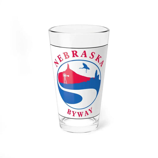 Nebraska Byway Sign M1-11 (Nebraska) (Road Sign) Pint Glss 16oz 16oz - Go Mug Yourself