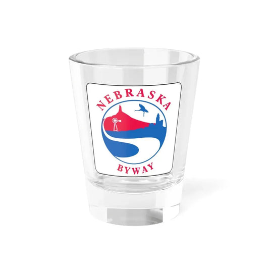 Nebraska Byway Sign M1-11 (Nebraska) (Road Sign) Shot Glass 1.5oz 1.5oz - Go Mug Yourself