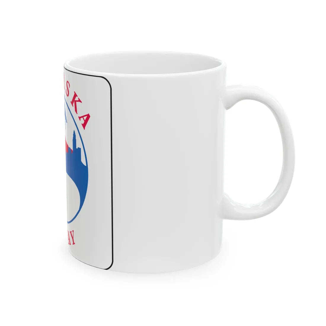 Nebraska Byway Sign M1-11 (Nebraska) (Road Sign) White Coffee Mug - Go Mug Yourself