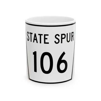 Nebraska State Spur 106 (Nebraska) (Road Sign) White Coffee Mug 11oz - Go Mug Yourself