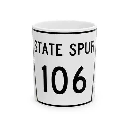 Nebraska State Spur 106 (Nebraska) (Road Sign) White Coffee Mug 11oz - Go Mug Yourself