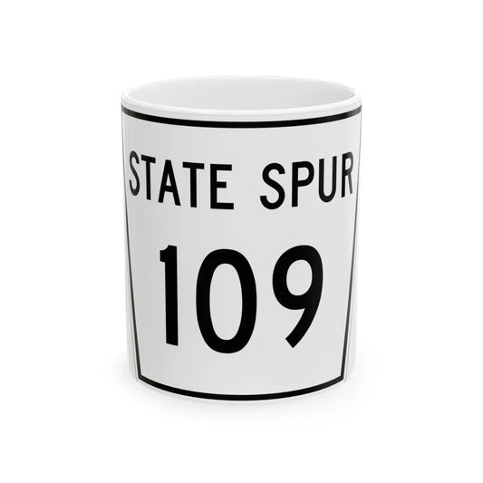 Nebraska State Spur 109 (Nebraska) (Road Sign) White Coffee Mug 11oz - Go Mug Yourself