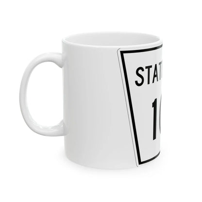Nebraska State Spur 109 (Nebraska) (Road Sign) White Coffee Mug - Go Mug Yourself