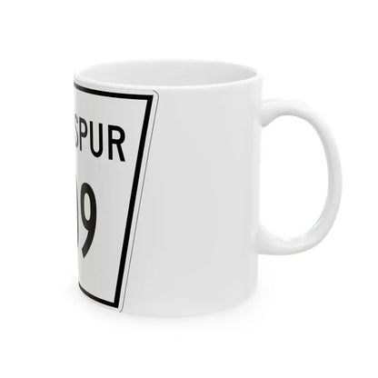 Nebraska State Spur 1109 (Nebraska) (Road Sign) White Coffee Mug - Go Mug Yourself