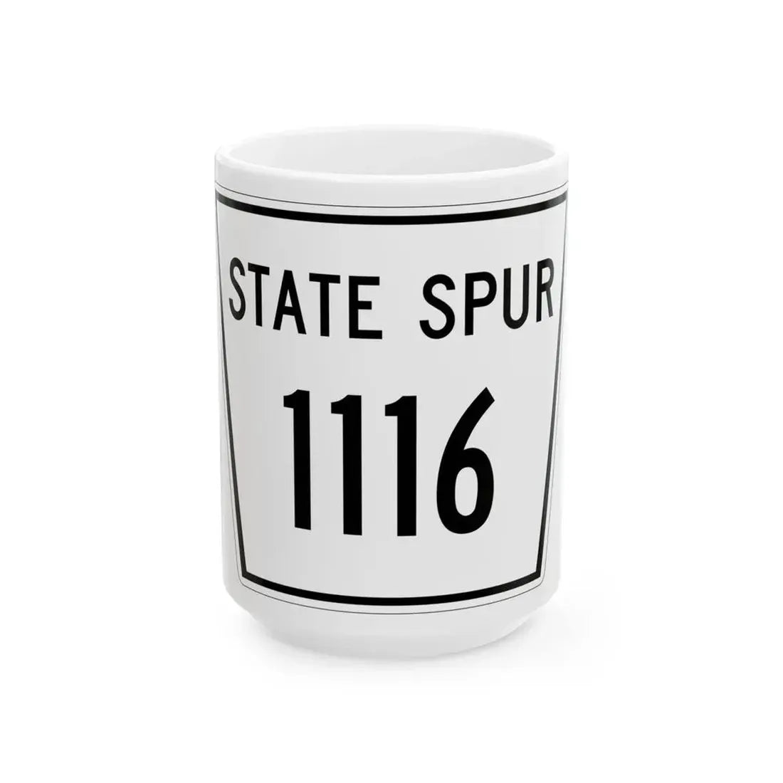 Nebraska State Spur 1116 (Nebraska) (Road Sign) White Coffee Mug 15oz - Go Mug Yourself