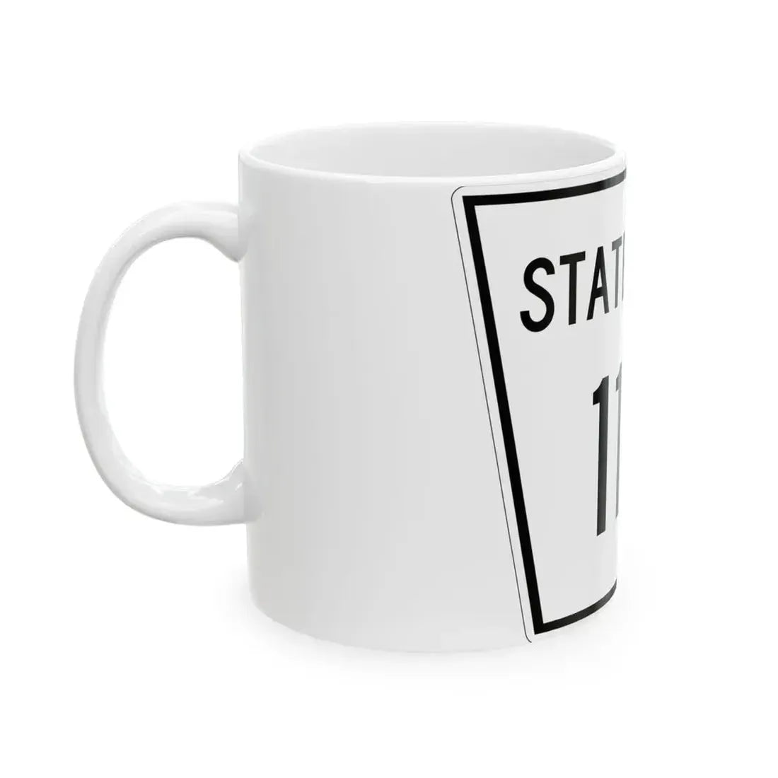 Nebraska State Spur 1116 (Nebraska) (Road Sign) White Coffee Mug - Go Mug Yourself
