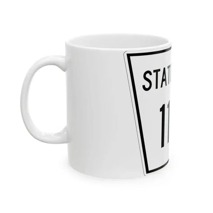 Nebraska State Spur 1127 (Nebraska) (Road Sign) White Coffee Mug - Go Mug Yourself