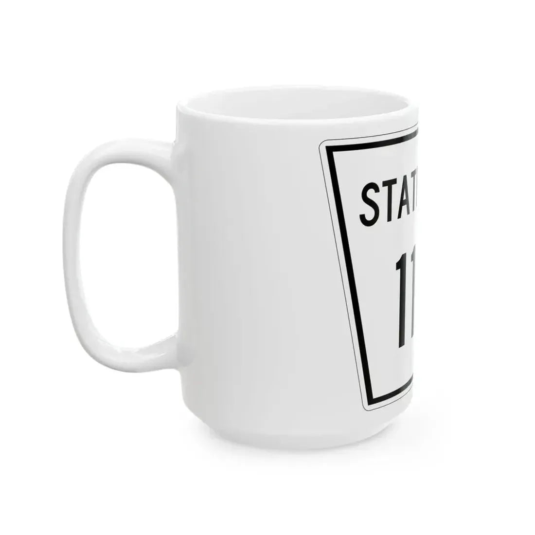 Nebraska State Spur 1127 (Nebraska) (Road Sign) White Coffee Mug - Go Mug Yourself
