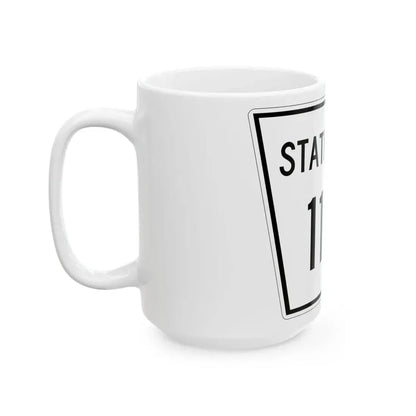 Nebraska State Spur 1127 (Nebraska) (Road Sign) White Coffee Mug - Go Mug Yourself