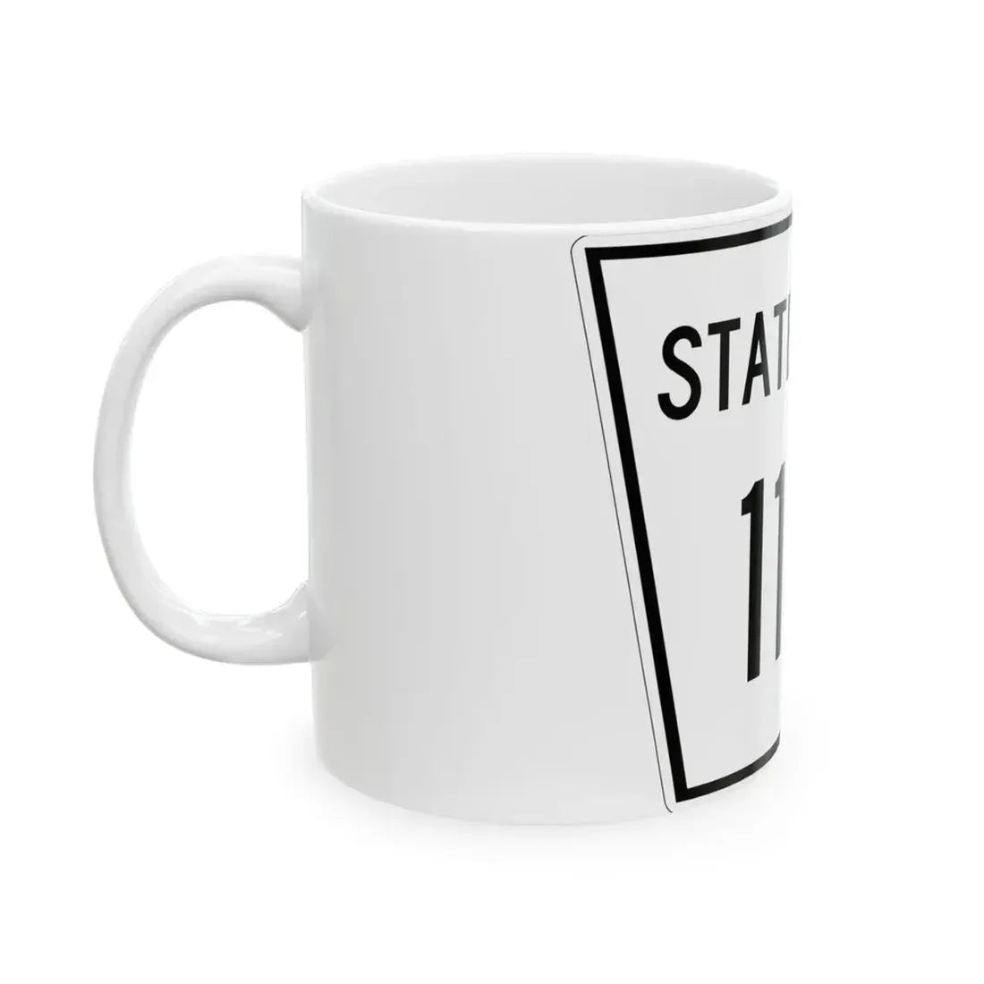 Nebraska State Spur 1136 (Nebraska) (Road Sign) White Coffee Mug - Go Mug Yourself