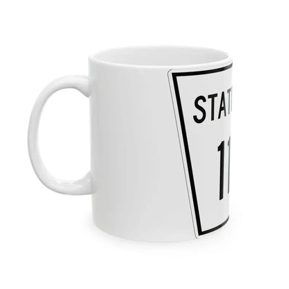 Nebraska State Spur 1136 (Nebraska) (Road Sign) White Coffee Mug - Go Mug Yourself