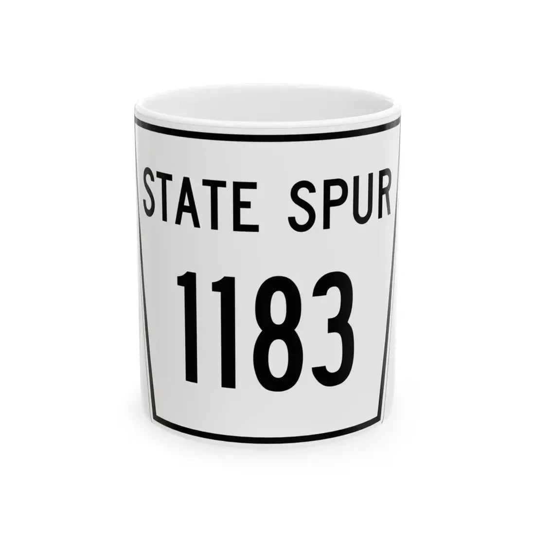 Nebraska State Spur 1183 (Nebraska) (Road Sign) White Coffee Mug 11oz - Go Mug Yourself