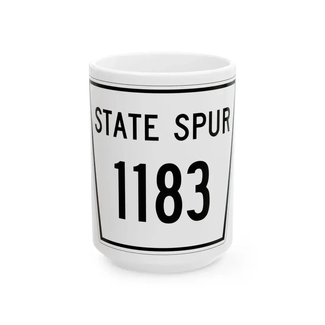 Nebraska State Spur 1183 (Nebraska) (Road Sign) White Coffee Mug 15oz - Go Mug Yourself