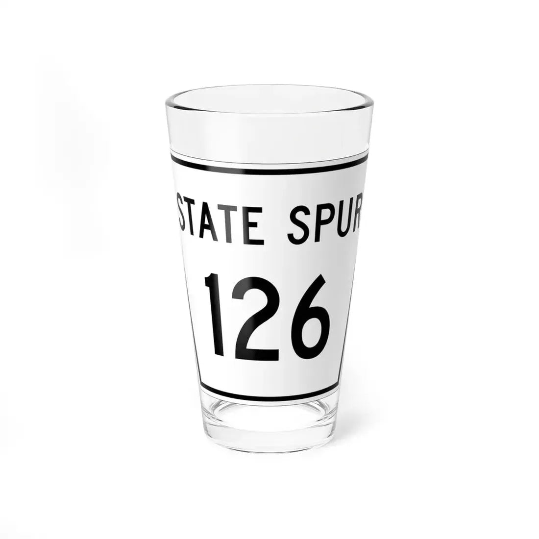 Nebraska State Spur 126 (Nebraska) (Road Sign) Pint Glss 16oz 16oz - Go Mug Yourself