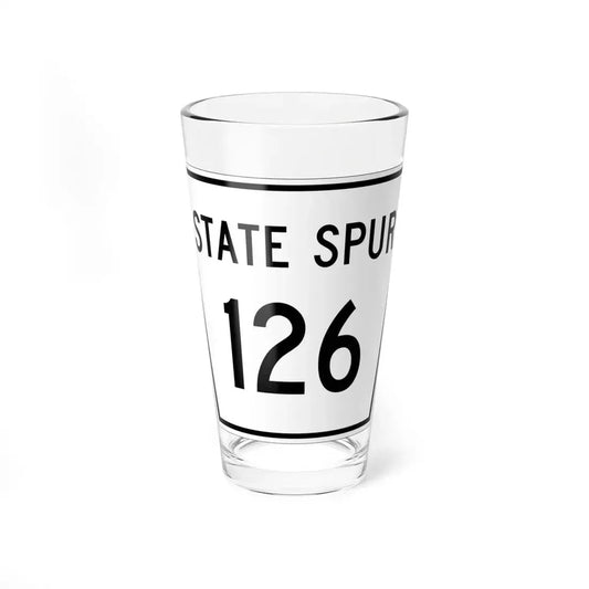 Nebraska State Spur 126 (Nebraska) (Road Sign) Pint Glss 16oz 16oz - Go Mug Yourself