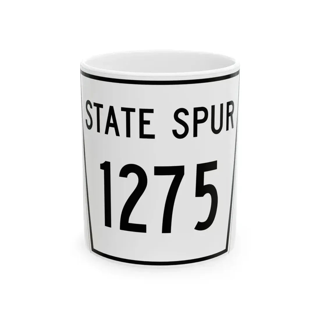 Nebraska State Spur 1275 (Nebraska) (Road Sign) White Coffee Mug 11oz - Go Mug Yourself