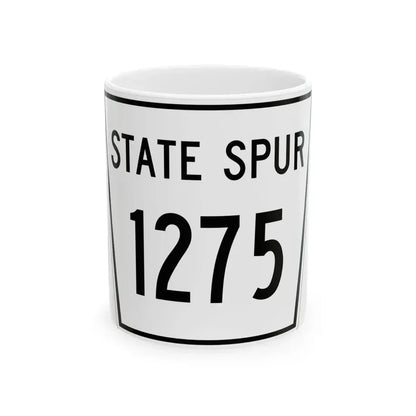 Nebraska State Spur 1275 (Nebraska) (Road Sign) White Coffee Mug 11oz - Go Mug Yourself