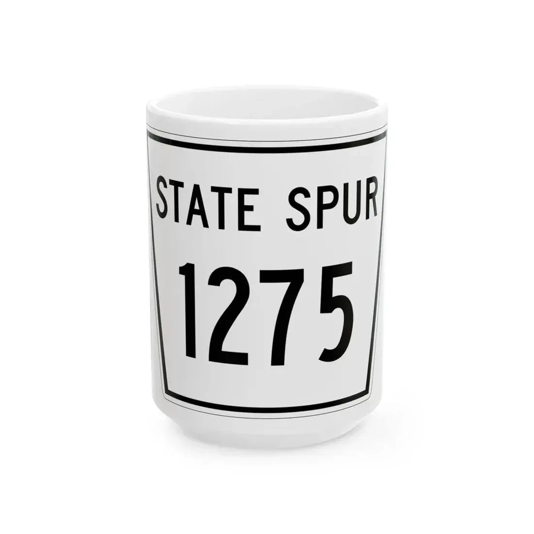 Nebraska State Spur 1275 (Nebraska) (Road Sign) White Coffee Mug 15oz - Go Mug Yourself