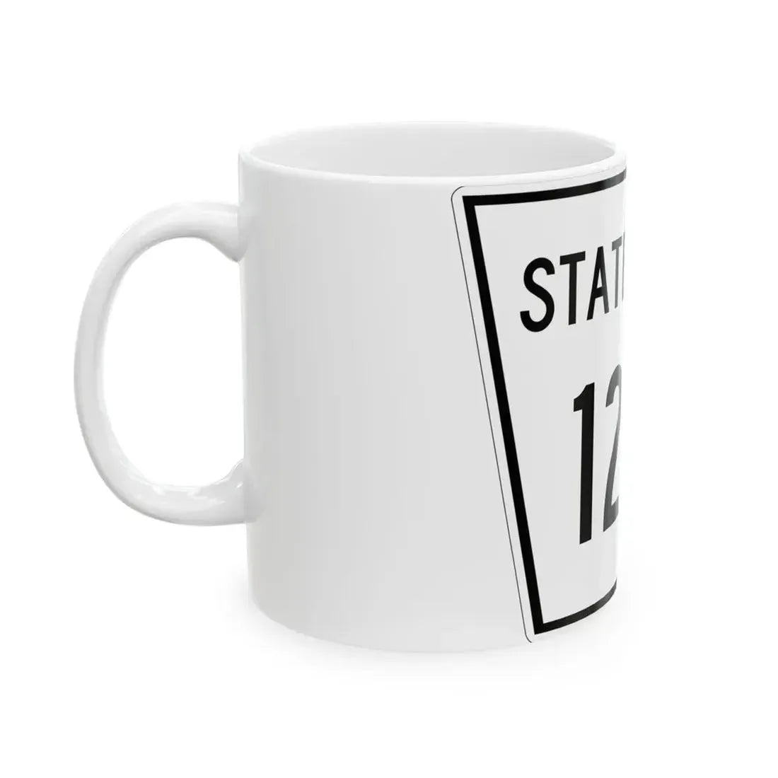 Nebraska State Spur 1275 (Nebraska) (Road Sign) White Coffee Mug - Go Mug Yourself