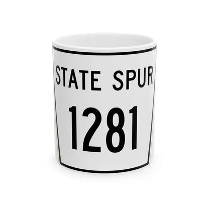 Nebraska State Spur 1281 (Nebraska) (Road Sign) White Coffee Mug 11oz - Go Mug Yourself