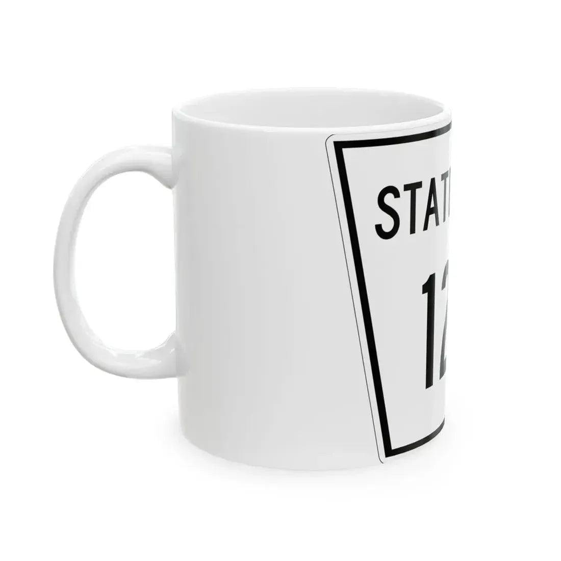 Nebraska State Spur 1281 (Nebraska) (Road Sign) White Coffee Mug - Go Mug Yourself