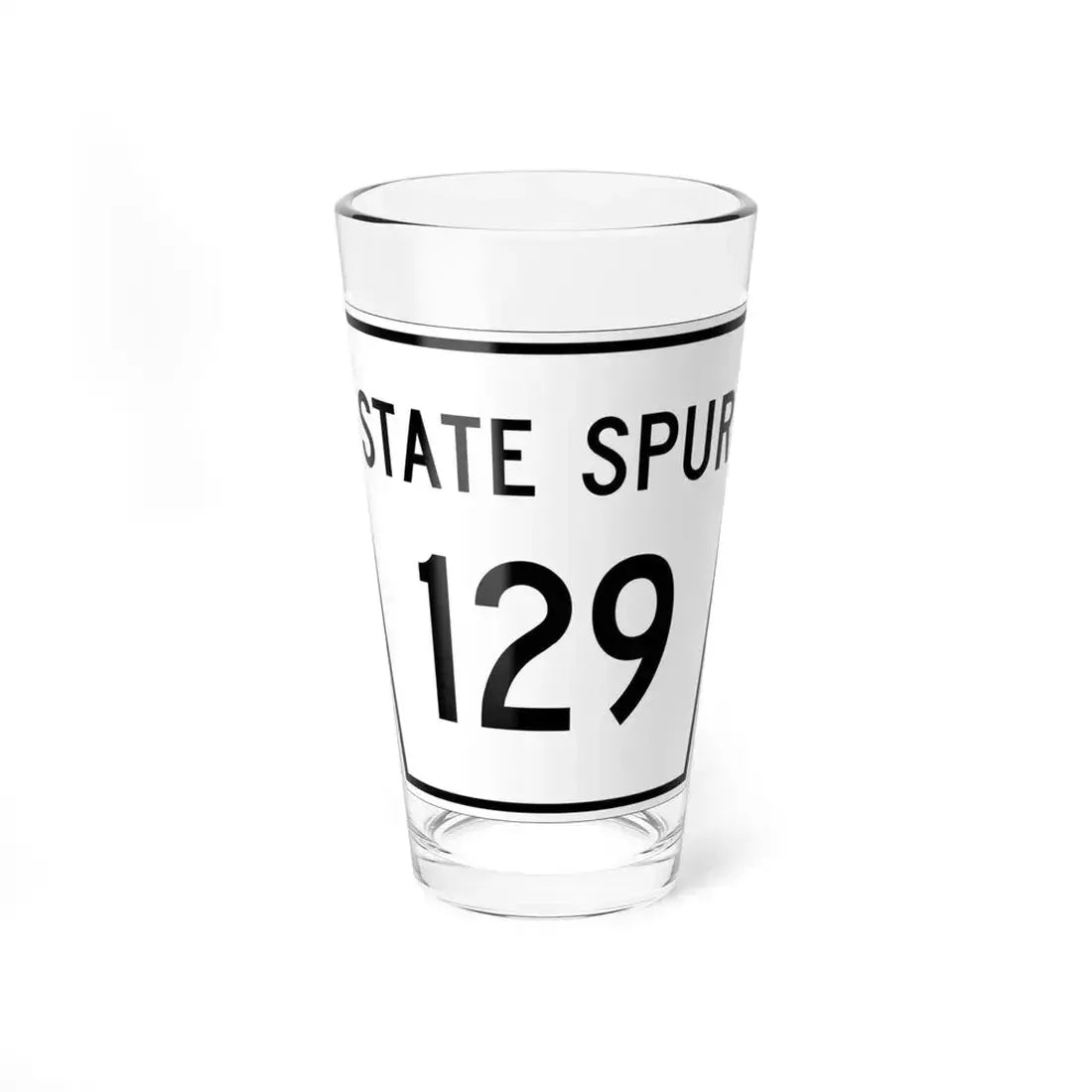 Nebraska State Spur 129 (Nebraska) (Road Sign) Pint Glass 16oz 16oz - Go Mug Yourself