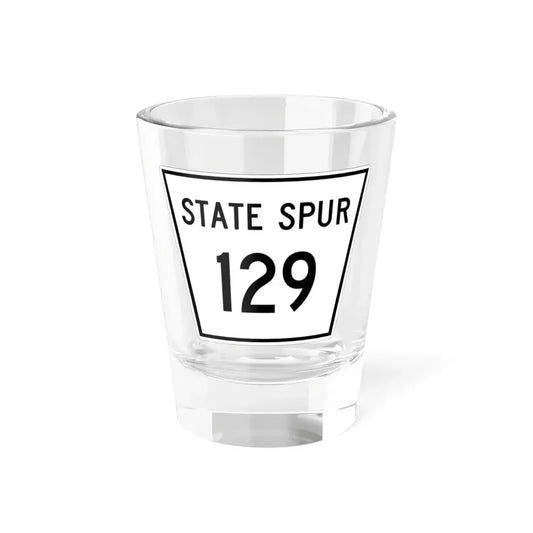 Nebraska State Spur 129 (Nebraska) (Road Sign) Shot Glass 1.5oz 1.5oz - Go Mug Yourself
