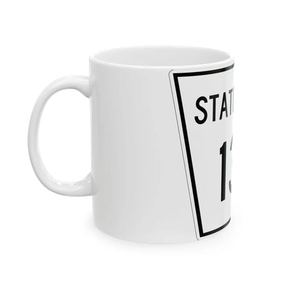Nebraska State Spur 134 (Nebraska) (Road Sign) White Coffee Mug - Go Mug Yourself