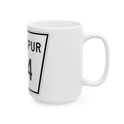 Nebraska State Spur 134 (Nebraska) (Road Sign) White Coffee Mug - Go Mug Yourself