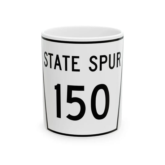Nebraska State Spur 150 (Nebraska) (Road Sign) White Coffee Mug 11oz - Go Mug Yourself