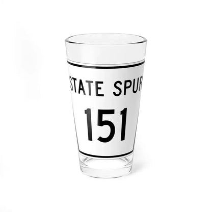 Nebraska State Spur 151 (Nebraska) (Road Sign) Pint Glass 16oz 16oz - Go Mug Yourself