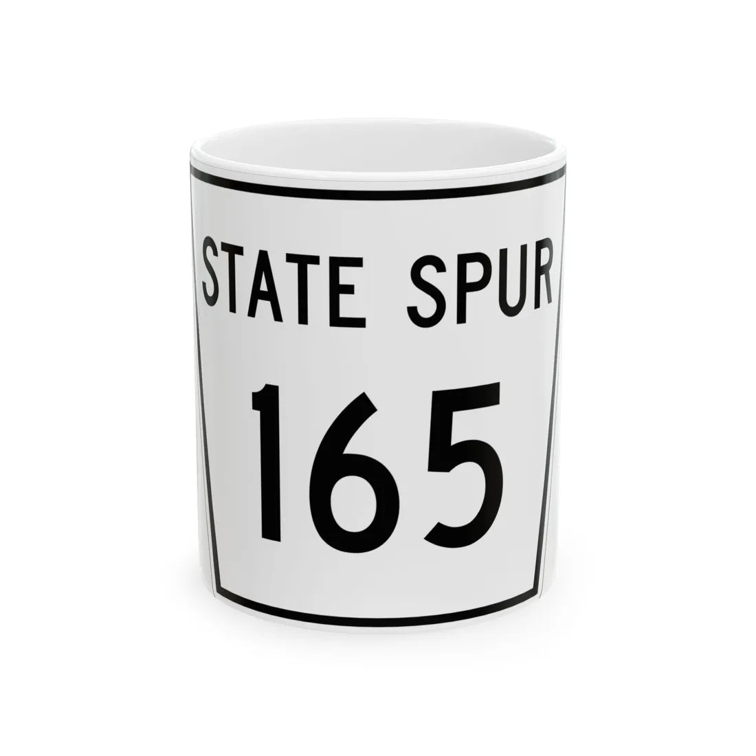 Nebraska State Spur 165 (Nebraska) (Road Sign) White Coffee Mug 11oz - Go Mug Yourself