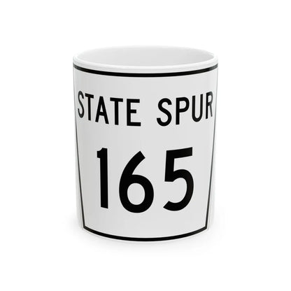 Nebraska State Spur 165 (Nebraska) (Road Sign) White Coffee Mug 11oz - Go Mug Yourself