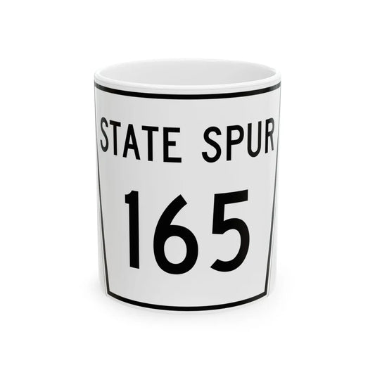 Nebraska State Spur 165 (Nebraska) (Road Sign) White Coffee Mug 11oz - Go Mug Yourself