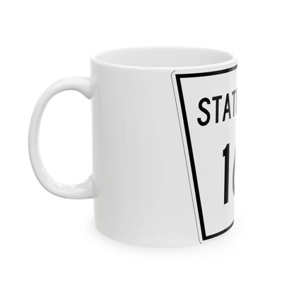Nebraska State Spur 165 (Nebraska) (Road Sign) White Coffee Mug - Go Mug Yourself
