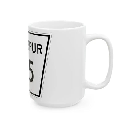 Nebraska State Spur 165 (Nebraska) (Road Sign) White Coffee Mug - Go Mug Yourself