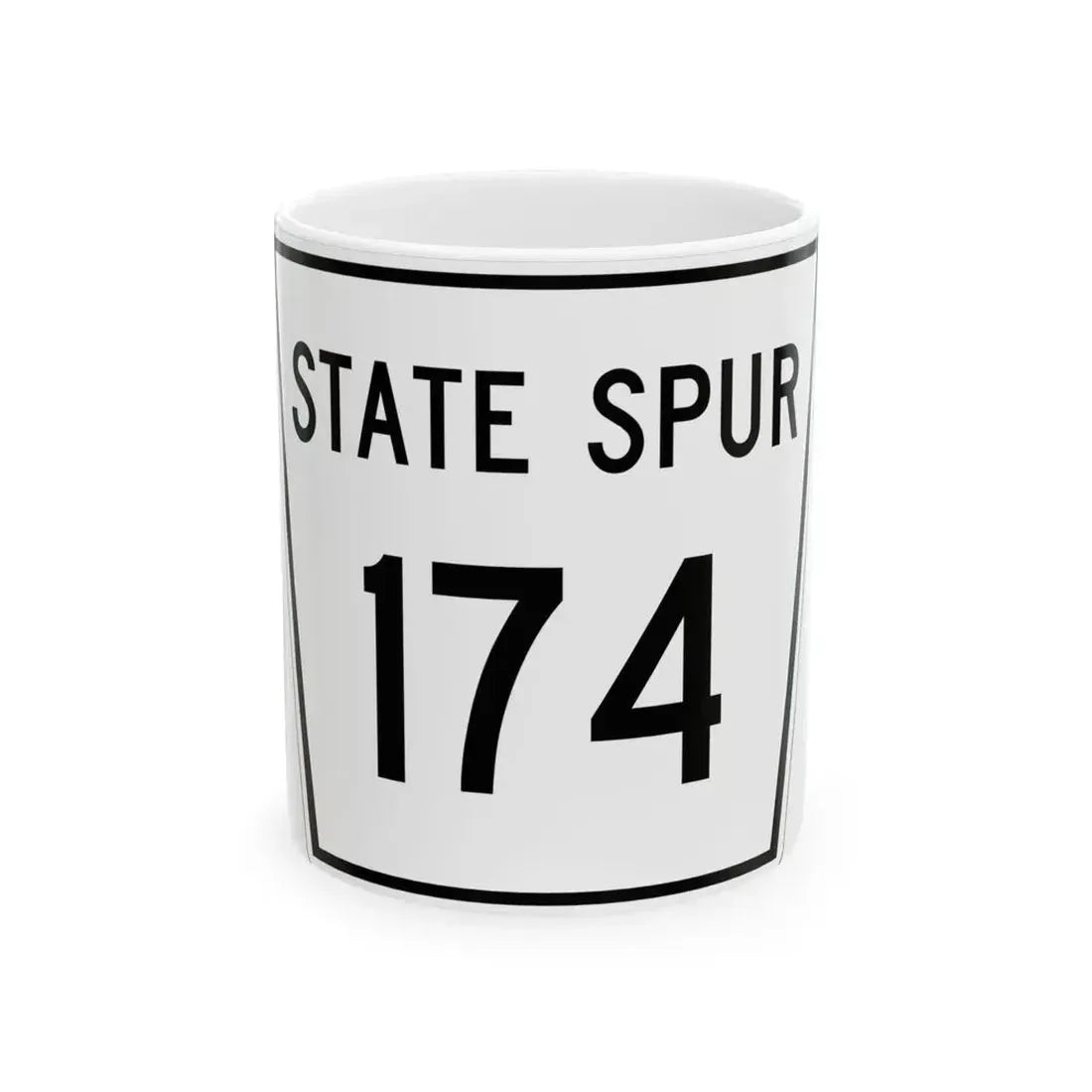Nebraska State Spur 174 (Nebraska) (Road Sign) White Coffee Mug 11oz - Go Mug Yourself