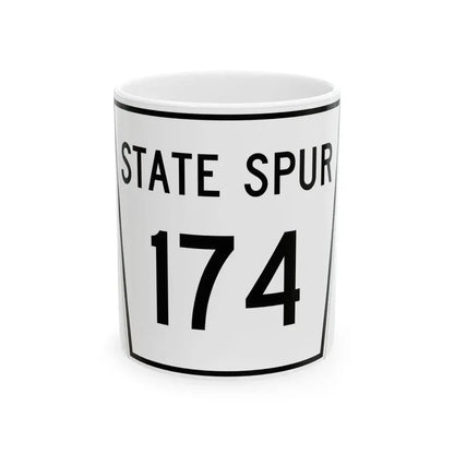 Nebraska State Spur 174 (Nebraska) (Road Sign) White Coffee Mug 11oz - Go Mug Yourself