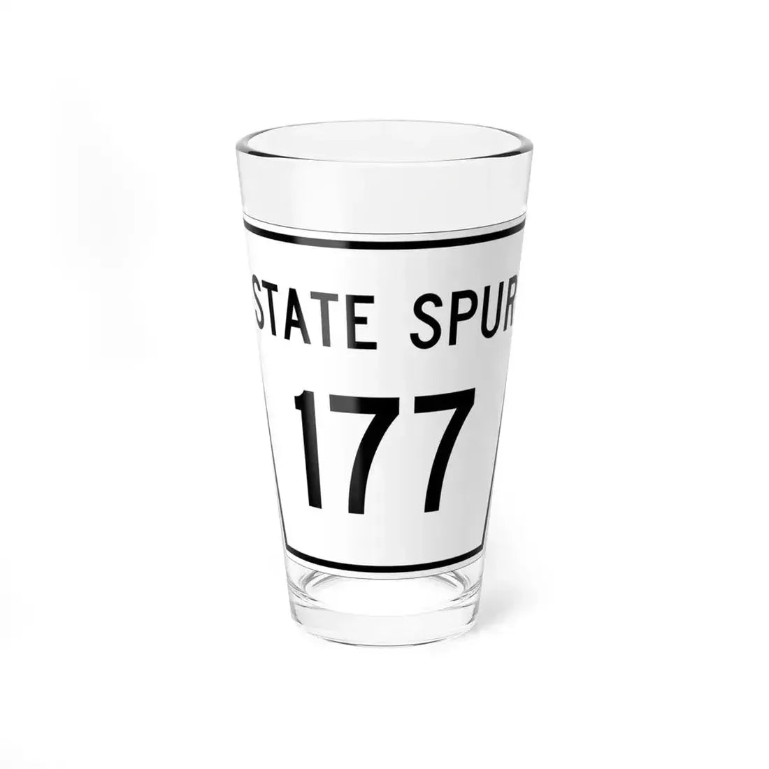 Nebraska State Spur 177 (Nebraska) (Road Sign) Pint Glass 16oz 16oz - Go Mug Yourself