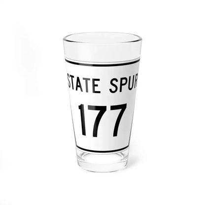 Nebraska State Spur 177 (Nebraska) (Road Sign) Pint Glass 16oz 16oz - Go Mug Yourself