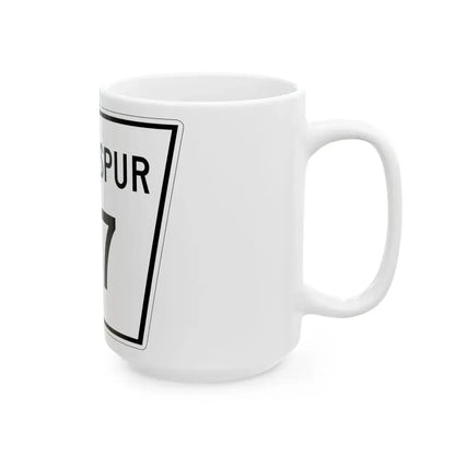 Nebraska State Spur 177 (Nebraska) (Road Sign) White Coffee Mug - Go Mug Yourself