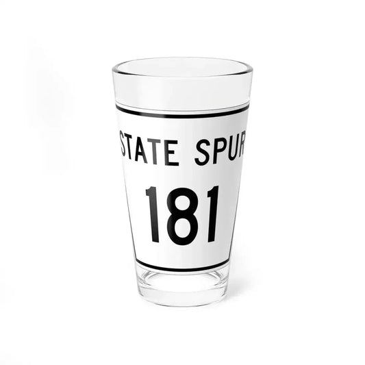 Nebraska State Spur 181 (Nebraska) (Road Sign) Pint Glass 16oz 16oz - Go Mug Yourself