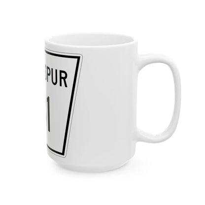 Nebraska State Spur 181 (Nebraska) (Road Sign) White Coffee Mug - Go Mug Yourself