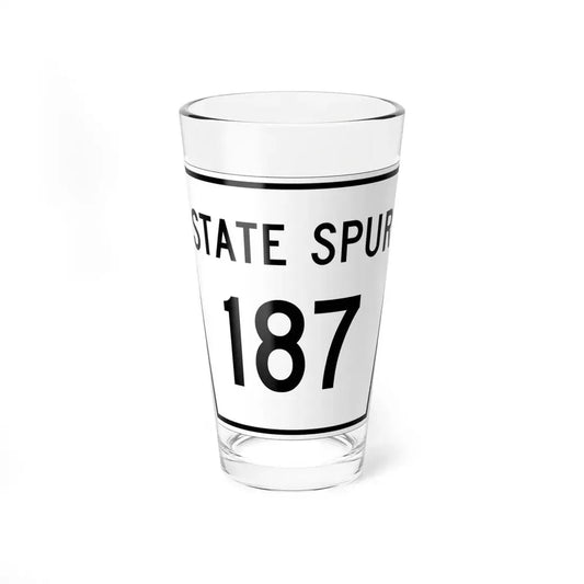 Nebraska State Spur 187 (Nebraska) (Road Sign) Pint Glss 16oz 16oz - Go Mug Yourself