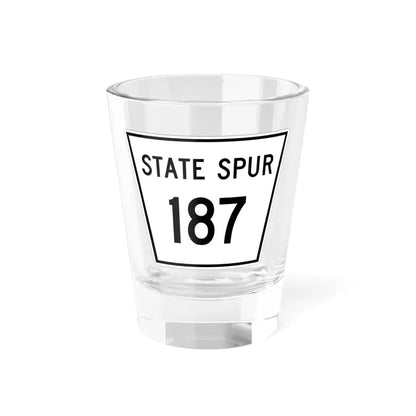 Nebraska State Spur 187 (Nebraska) (Road Sign) Shot Glass 1.5oz 1.5oz - Go Mug Yourself