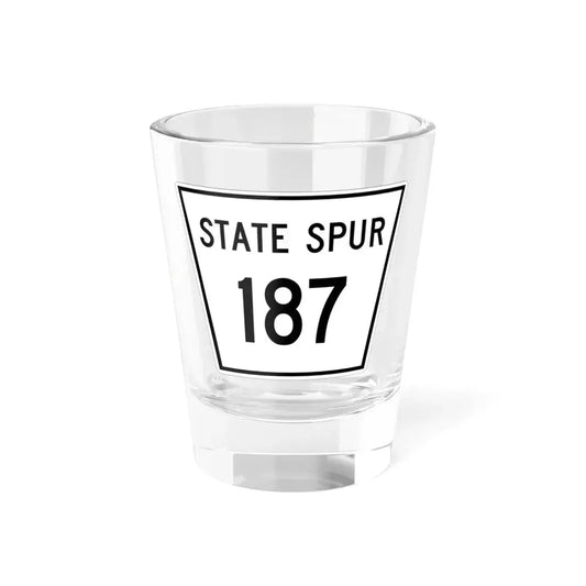 Nebraska State Spur 187 (Nebraska) (Road Sign) Shot Glass 1.5oz 1.5oz - Go Mug Yourself