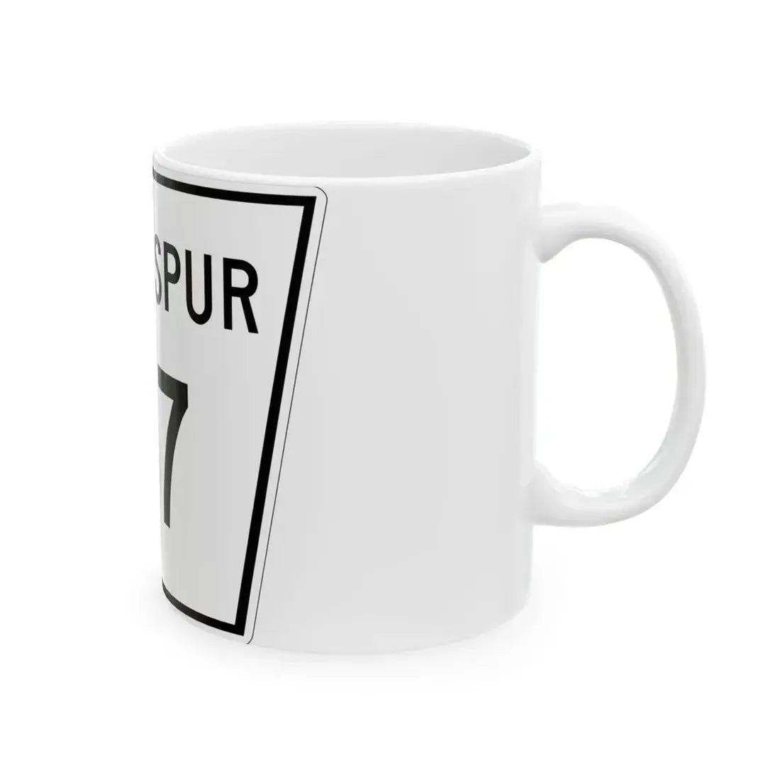 Nebraska State Spur 187 (Nebraska) (Road Sign) White Coffee Mug - Go Mug Yourself